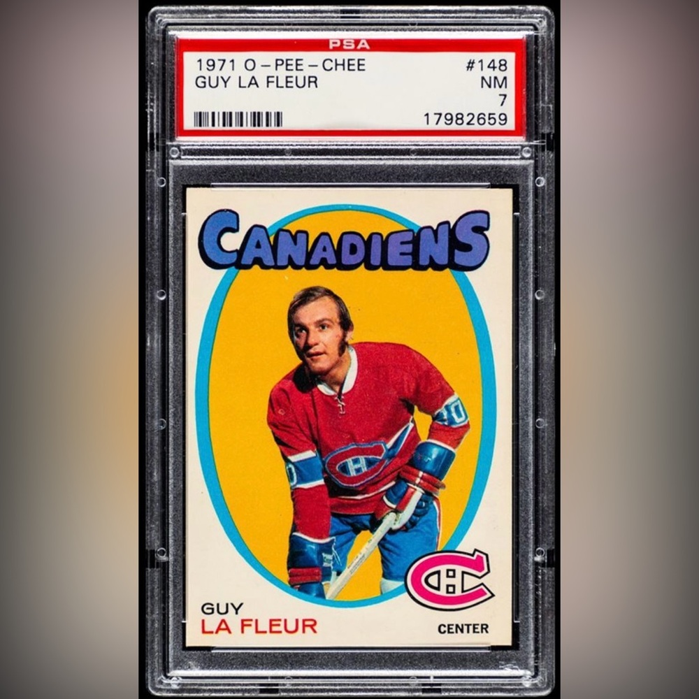 1971 O-Pee-Chee OPC Guy La Fleur PSA 7 NM NHL HOF Rookie Card - High Grade